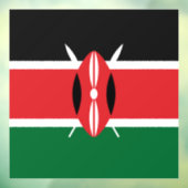Autocollant Pour Fenêtre Drapeau du Kenya (Feuille 3)