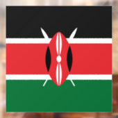 Autocollant Pour Fenêtre Drapeau du Kenya (Feuille 2)