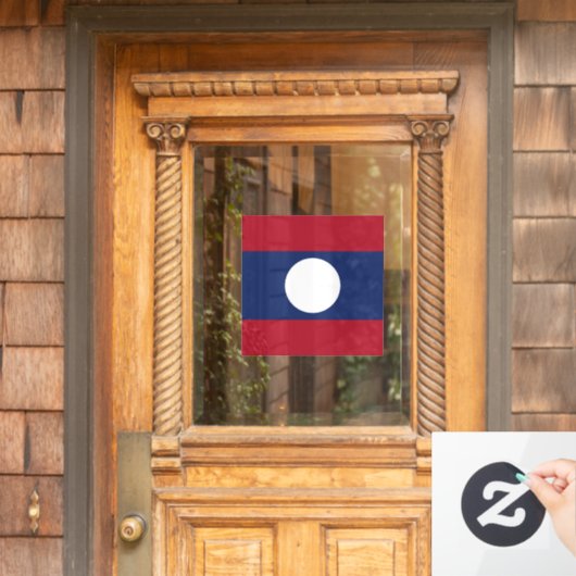 Autocollant Pour Fenêtre Drapeau du Laos (Porte d'accueil)