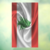 Autocollant Pour Fenêtre Drapeau du Liban (Feuille 3)