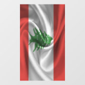 Autocollant Pour Fenêtre Drapeau du Liban (Feuille)