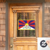 Autocollant Pour Fenêtre Drapeau du Tibet libre (Porte d'accueil)