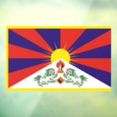 Autocollant Pour Fenêtre Drapeau du Tibet libre (Feuille 3)