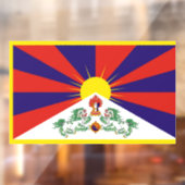 Autocollant Pour Fenêtre Drapeau du Tibet libre (Feuille 2)