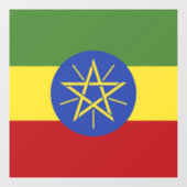 Autocollant Pour Fenêtre Drapeau éthiopien (Feuille)