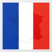 Autocollant Pour Fenêtre drapeau français (Feuille)
