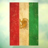 Autocollant Pour Fenêtre Drapeau Iran Lion et Sun Shah d'Iran (Feuille 3)