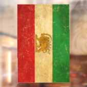 Autocollant Pour Fenêtre Drapeau Iran Lion et Sun Shah d'Iran (Feuille 2)