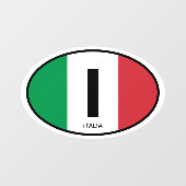 Autocollant Pour Fenêtre Drapeau italien code pays oval vinyle voiture (Feuille)