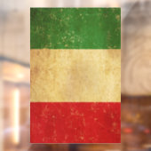 Autocollant Pour Fenêtre Drapeau italien Vintage Grunge (Feuille 2)