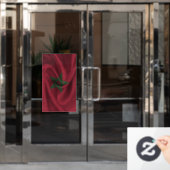 Autocollant Pour Fenêtre Drapeau Maroc (Porte de bureau)