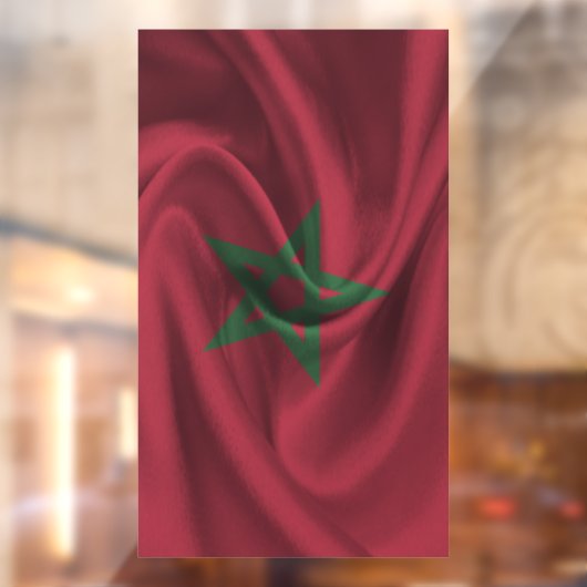 Autocollant Pour Fenêtre Drapeau Maroc (Feuille 2)