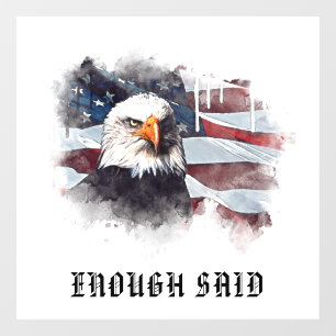 Autocollant Pour Fenêtre *~* Drapeau patriotique USA Drapeau américain EAGL