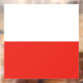 Autocollant Pour Fenêtre Drapeau polonais (Feuille 2)