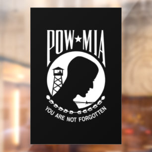 Autocollant Pour Fenêtre Drapeau POW MIA : Soldats disparus de la guerre du