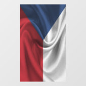 Autocollant Pour Fenêtre Drapeau République tchèque (Feuille)