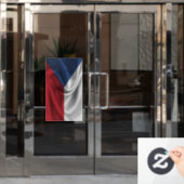 Autocollant Pour Fenêtre Drapeau République tchèque (Porte de bureau)