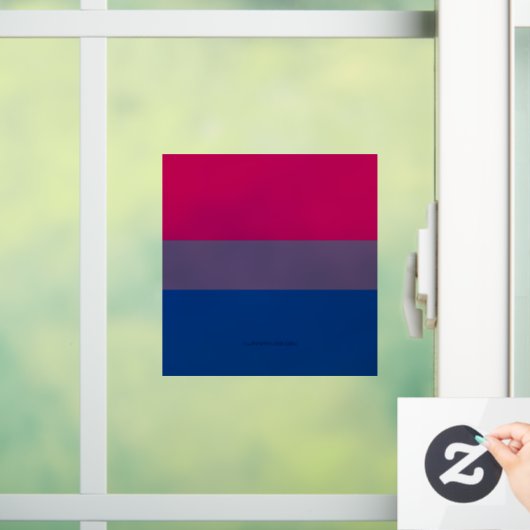 Autocollant Pour Fenêtre Drapeau SlipperyJoe's Bisexual Pride lavande-rose (Maison)