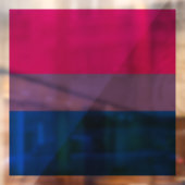 Autocollant Pour Fenêtre Drapeau SlipperyJoe's Bisexual Pride lavande-rose (Feuille 2)