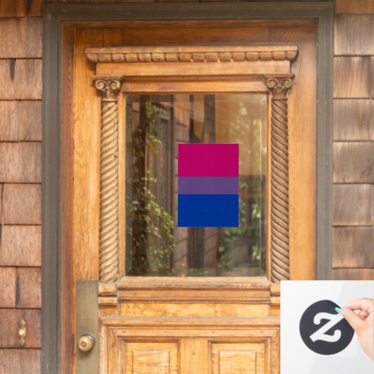 Autocollant Pour Fenêtre Drapeau SlipperyJoe's Bisexual Pride lavande-rose (Porte d'accueil)