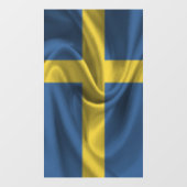Autocollant Pour Fenêtre Drapeau Suède (Feuille)