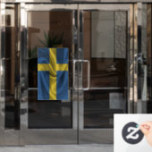 Autocollant Pour Fenêtre Drapeau Suède (Porte de bureau)