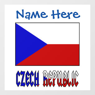 Autocollant Pour Fenêtre Drapeau tchèque et République tchèque personnalisé