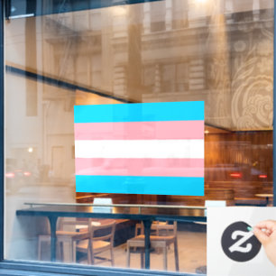 Autocollant Pour Fenêtre Drapeau transgenre LGBTQIA+ Clôture de la fenêtre 