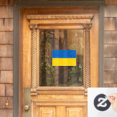 Autocollant Pour Fenêtre Drapeau Ukraine (Porte d'accueil)