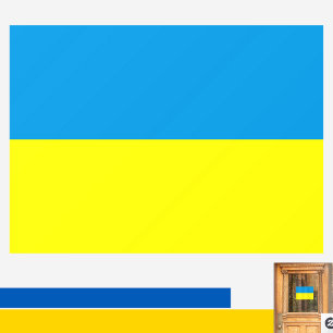Autocollant Pour Fenêtre Drapeau ukrainien bleu et jaune