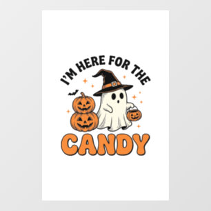 Autocollant Pour Fenêtre Drôle de friandise d'Halloween Fantôme Citrouille