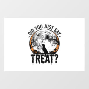 Autocollant Pour Fenêtre Drôle de friandise pour chien Halloween Design vec