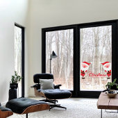 Autocollant Pour Fenêtre Drôle Père Noël Joyeux Noël Petite Entreprise Vaca