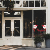 Autocollant Pour Fenêtre Drôle Père Noël Joyeux Noël Petite Entreprise Vaca