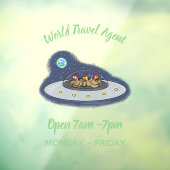 Autocollant Pour Fenêtre Drôle poule dans l'espace dessin animé (Feuille 3)