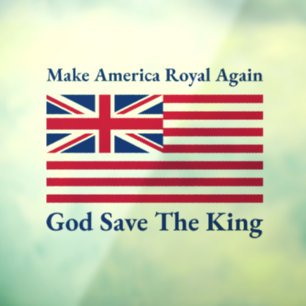 Autocollant Pour Fenêtre Drôle Rouge Bleu Rendons l'Amérique Royale à Nouve