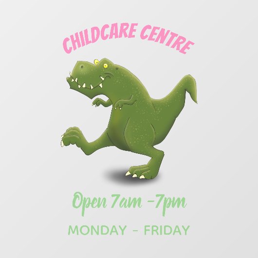 Autocollant Pour Fenêtre Drôle T rex dinosaure dessin animé humour (Feuille)