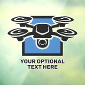 Autocollant Pour Fenêtre Drone de texte personnalisé (Feuille 3)