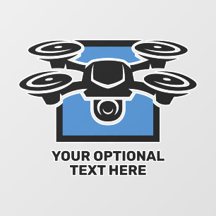 Autocollant Pour Fenêtre Drone de texte personnalisé