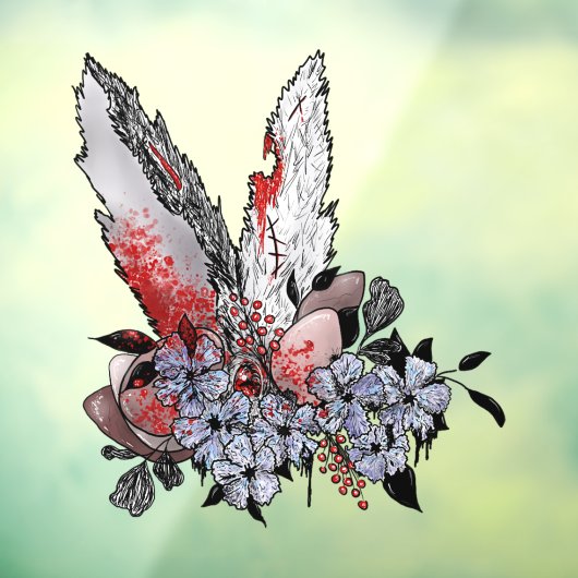 Autocollant Pour Fenêtre Easter Bunny Horreur (Feuille 3)