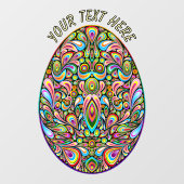 Autocollant Pour Fenêtre Easter Egg Psychedelic Design Kids Organic T-Shirt (Feuille)