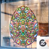 Autocollant Pour Fenêtre Easter Egg Psychedelic Design Kids Organic T-Shirt (Fenêtre de café)