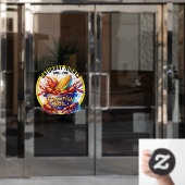 AUTOCOLLANT POUR FENÊTRE ÉBULLITION D'ÉCREVISSES (Porte de bureau)
