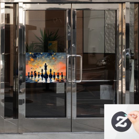 Autocollant Pour Fenêtre Échecs (Porte de bureau)