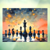 Autocollant Pour Fenêtre Échecs (Feuille 3)