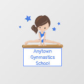 Autocollant Pour Fenêtre École de gymnastique - École de gymnastique (Feuille)