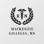 Autocollant Pour Fenêtre École de soins infirmiers de la RN personnalisée É (Feuille)