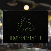 Écologie moderne noire Réduire Réutiliser Recycler