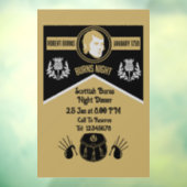 Autocollant Pour Fenêtre écossais Burns Invitation dîner de nuit (Feuille 3)