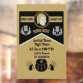Autocollant Pour Fenêtre écossais Burns Invitation dîner de nuit (Feuille 2)